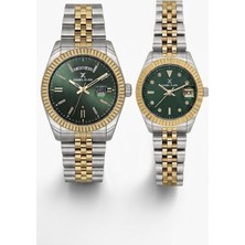 Daniel Klein Yeşil Kadran Takvimli Bay-Bayan Takım Kol Saatleri