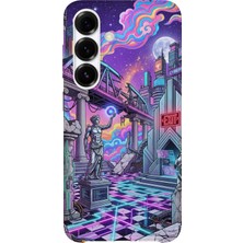 Karsu Design Samsung Galaxy A55 Uyumlu Baskılı Şeffaf Telefon Kılıfı | Koleksiyon: Vaporwave Retro