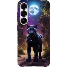Karsu Design Samsung Galaxy A15 Uyumlu Baskılı Şeffaf Telefon Kılıfı | Koleksiyon: Minimal Black Panther