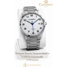 Kalemhane Cortebert Safir Cam Erkek Kol Saati Titanyum