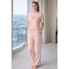 Pijapia Yumuşak Dokulu Kısa Kol Kadın Pijama Takım 2932