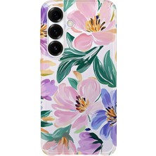 Karsu Design Samsung Galaxy A57 Uyumlu Baskılı Şeffaf Telefon Kılıfı | Koleksiyon: Pastel Flower Patterns