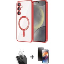 İlk El Grup Ieg™ Galaxy A55 5g Kılıf Nova Işık Özel Seri - Siyah 3D Antistatik Mat Seramik Nano Ekran Koruyucu + Şeffaf Kamera Lens Koruma Cam