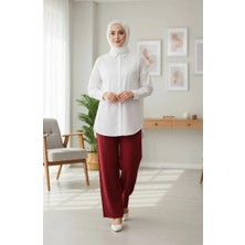 Müslin Pantolon 0020-08 Bordo