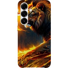 Karsu Design Samsung Galaxy A26 Uyumlu Baskılı Şeffaf Telefon Kılıfı | Koleksiyon: Majestic Lion