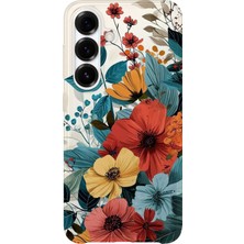 Karsu Design Samsung Galaxy A17 Uyumlu Baskılı Şeffaf Telefon Kılıfı | Koleksiyon: Vintage Floral