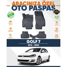 Alberto Rossi Alberto Rossı Volkswagen Golf 7 2012+2020 3D Havuzlu Paspas