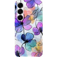 Karsu Design Samsung Galaxy S24 Uyumlu Baskılı Şeffaf Telefon Kılıfı | Koleksiyon: Boho Floral