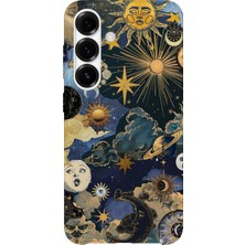 Karsu Design Samsung Galaxy A24 Uyumlu Baskılı Şeffaf Telefon Kılıfı | Koleksiyon: Moon Phases