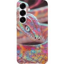 Karsu Design Samsung Galaxy A34 Uyumlu Baskılı Şeffaf Telefon Kılıfı | Koleksiyon: Aesthetic Snake