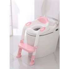 Softy Merdivenli Tuvalet Adaptörü - Çocuğunuz Için Güvenli ve Konforlu Tuvalet Eğitimi Pembe ( Lisinya )