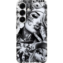 Karsu Design Samsung Galaxy A15 Uyumlu Baskılı Şeffaf Telefon Kılıfı | Koleksiyon: Drip Art