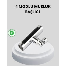 Asa Store 360° Dönebilen Musluk Başlığı 4 Fonksiyonlu Su Tasarruflu ve Dayanıklı