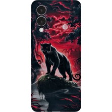 Karsu Design Samsung Galaxy S25 Edge Uyumlu Baskılı Şeffaf Telefon Kılıfı | Koleksiyon: Minimal Black Panther