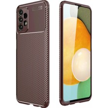 Sylar Samsung Galaxy A13 4g Kılıf Auto Focus Karbon Kapak - Kahverengi