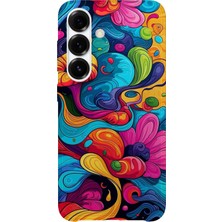 Karsu Design Samsung Galaxy A37 Uyumlu Baskılı Şeffaf Telefon Kılıfı | Koleksiyon: Abstract Color Splash