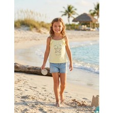 Queen Kids  Kız Çocuk Paradise Baskılı  Askılı T-Shırt
