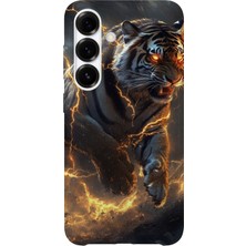 Karsu Design Samsung Galaxy A37 Uyumlu Baskılı Şeffaf Telefon Kılıfı | Koleksiyon: Tiger Energy