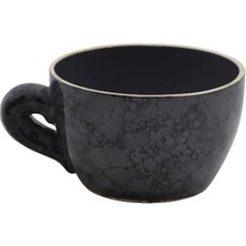Yerli Fincan Formlu Seramik Saksı 20x13 cm - Dekoratif Modern Tasarım Çiçek Saksısı
