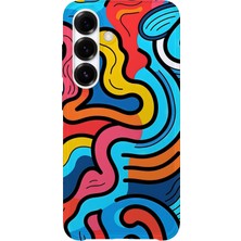Karsu Design Samsung Galaxy A23 Uyumlu Baskılı Şeffaf Telefon Kılıfı | Koleksiyon: Minimal Geometric Patterns