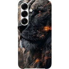 Karsu Design Samsung Galaxy A56 Uyumlu Baskılı Şeffaf Telefon Kılıfı | Koleksiyon: Majestic Lion