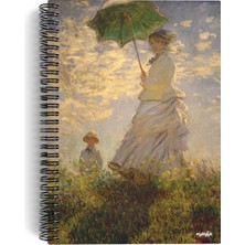 miosho Claude Monet / Madam Monet And Her Son, 1875 | Spiralli Defter 12 | A5 | Çizgisiz | 100 Sayfa |sanat