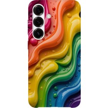 Karsu Design Samsung Galaxy A32 Uyumlu Baskılı Şeffaf Telefon Kılıfı | Koleksiyon: Abstract Color Splash