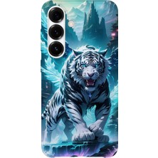 Karsu Design Samsung Galaxy A15 Uyumlu Baskılı Şeffaf Telefon Kılıfı | Koleksiyon: Tiger Energy