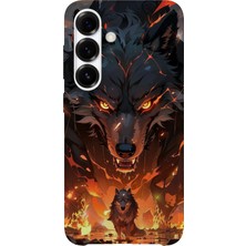 Karsu Design Samsung Galaxy A55 Uyumlu Baskılı Şeffaf Telefon Kılıfı | Koleksiyon: Alpha Wolf