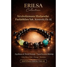 Erilsa Sertifikalı Bereket Nazar Koruma Bilekliği Enerji Denge Bilekliği - Yeşim Jasper Kuvars Amazonit