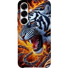 Karsu Design Samsung Galaxy A16 Uyumlu Baskılı Şeffaf Telefon Kılıfı | Koleksiyon: Tiger Energy