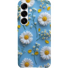 Karsu Design Samsung Galaxy S23 Plus Uyumlu Baskılı Şeffaf Telefon Kılıfı | Koleksiyon: Soft Daisy