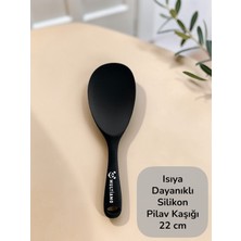 Multiamo Sert Uçlu Isıya Dayanıklı Yanmaz Yapışmaz Silikon Pilav Kaşığı 22 cm