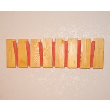 Ahşap Duvar Askılığı Jet Ağaçkakan  - Sarı Pembe