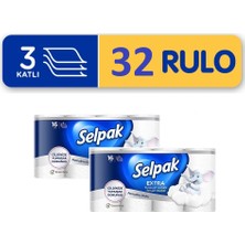 Selpak Tuvalet Kağıdı Extra Pamuksu Doku 32 Rulo