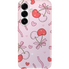 Karsu Design Samsung Galaxy A32 Uyumlu Baskılı Şeffaf Telefon Kılıfı | Koleksiyon: Pink Aesthetic