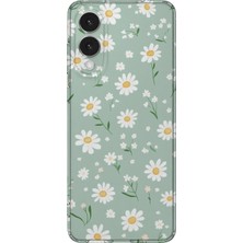 Karsu Design Samsung Galaxy S25 Edge Uyumlu Baskılı Şeffaf Telefon Kılıfı | Koleksiyon: Soft Daisy
