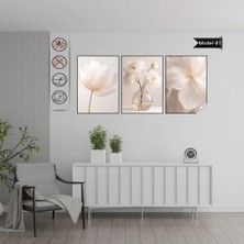 Akıllı Kağıt Statik Tutunma Özellikli Tablo - Poster Çiçek (Model- 81)