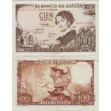 Banknoting Ispanya 100 Peseta 1965 Çok Çok Temiz.