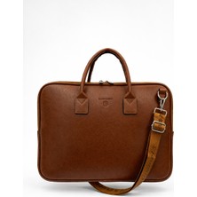 Sanmorris Unisex 15.6 inç Uyumlu Suni Deri Darbe Korumalı Laptop ve Evrak Çantası