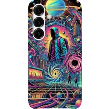 Karsu Design Samsung Galaxy S25 Uyumlu Baskılı Şeffaf Telefon Kılıfı | Koleksiyon: Vaporwave Retro