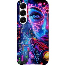 Karsu Design Samsung Galaxy A34 Uyumlu Baskılı Şeffaf Telefon Kılıfı | Koleksiyon: Vaporwave Retro