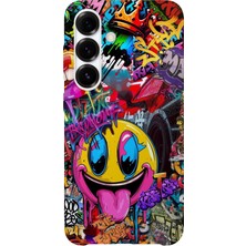 Karsu Design Samsung Galaxy S24 Plus Uyumlu Baskılı Şeffaf Telefon Kılıfı | Koleksiyon: Grafitti Street Art