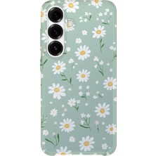Karsu Design Samsung Galaxy A14 Uyumlu Baskılı Şeffaf Telefon Kılıfı | Koleksiyon: Soft Daisy