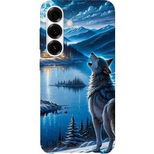Karsu Design Samsung Galaxy S24 Fe Uyumlu Baskılı Şeffaf Telefon Kılıfı | Koleksiyon: Alpha Wolf