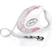 Flexi Glam S Beden Beyaz 3mt Otomatik Şerit Tasma