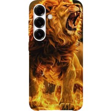 Karsu Design Samsung Galaxy S25 Plus Uyumlu Baskılı Şeffaf Telefon Kılıfı | Koleksiyon: Majestic Lion