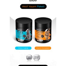 Cutepet Kedi Aktif Yaşam Paketi - Eklem Sağlığı Destekleyici & Multivitamin Seti