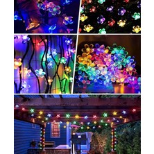 Yefking Solar 30 Ledli Çiçekli Rgb Bahçe Aydınlatma Dekorasyon Güneş Enerjili