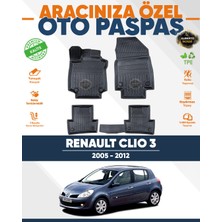 Alberto Rossi Alberto Rossı Renault  Clio 3 2005+2012 3D Havuzlu Paspas